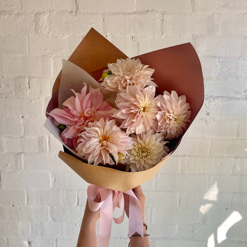 Bouquet of pink dahlias