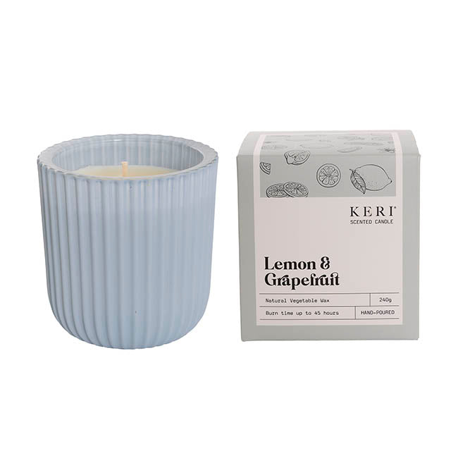 lemon and grapefruit scented candle