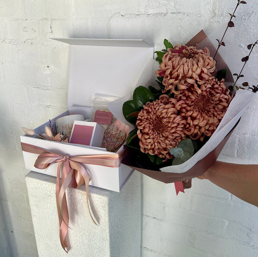 Disbuds paired with a mothers day gift set