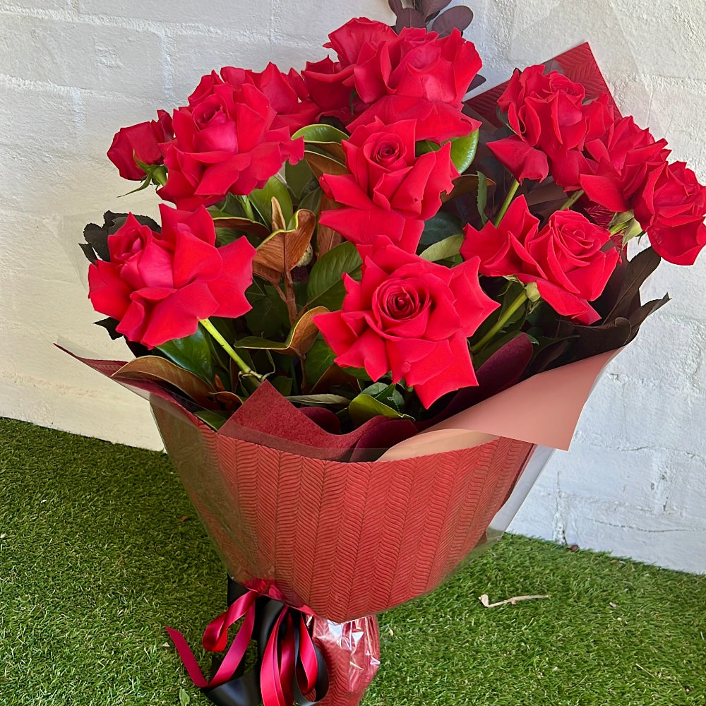 classic red rose bouquet