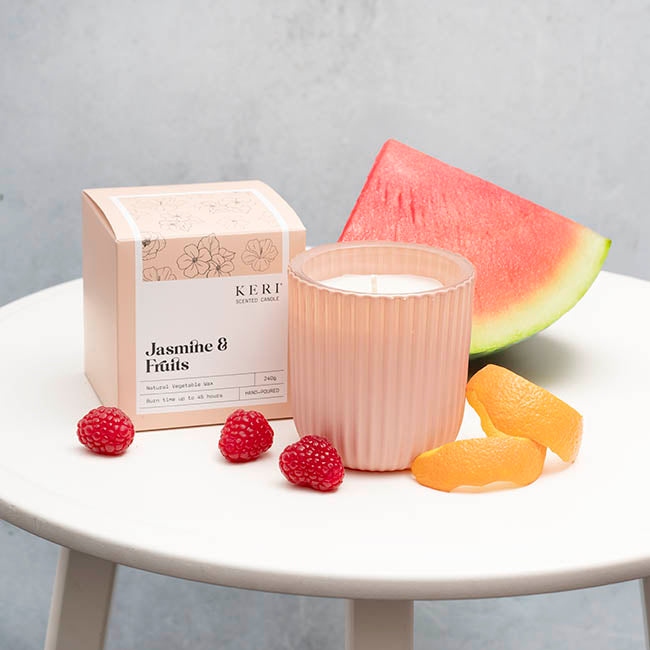 scented candle - jasmine & fruits