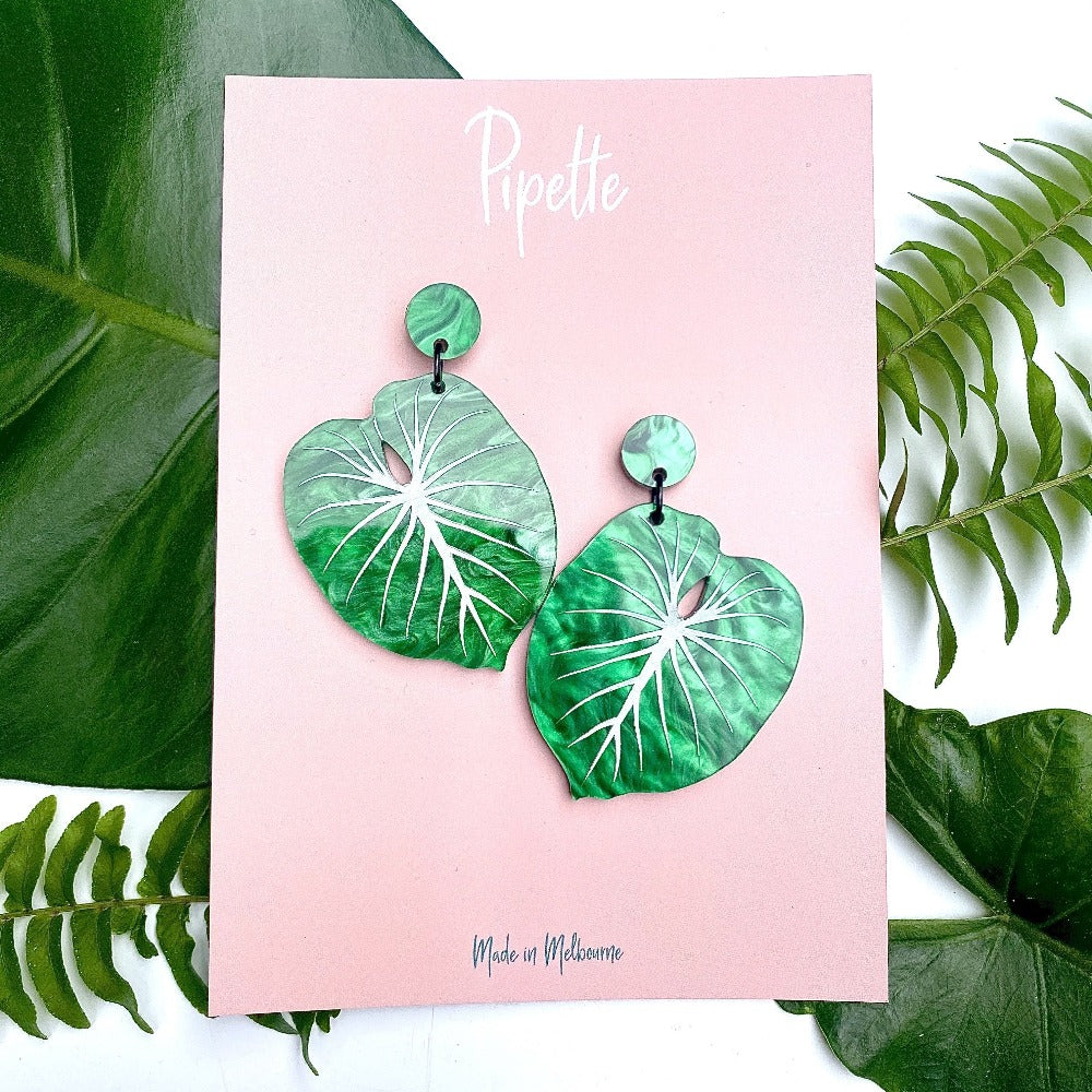 leaf earrings