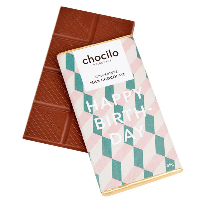 Happy Birthday message chocolate block - 35g