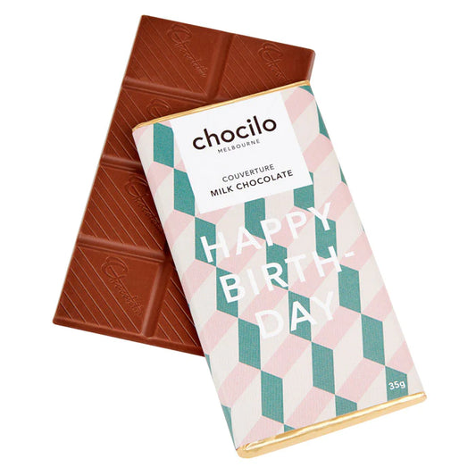 Happy Birthday message chocolate block - 35g