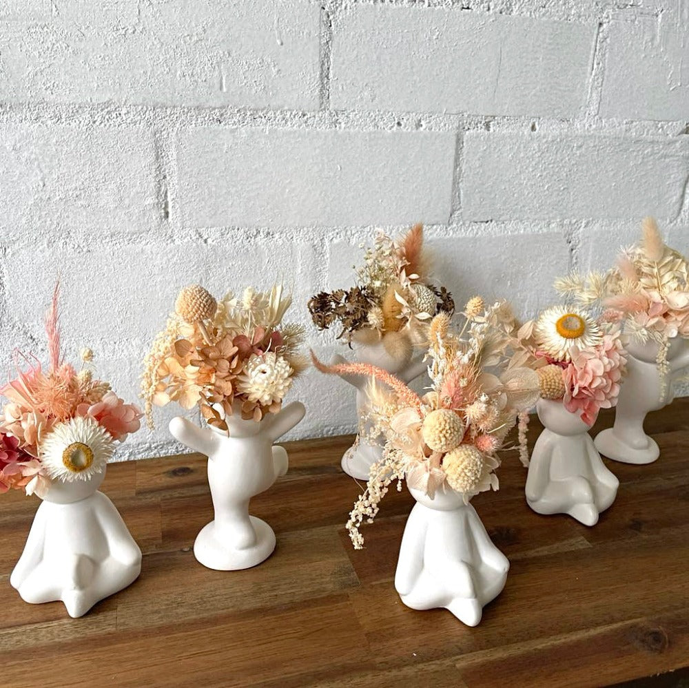 Yoga babies Preserved flower Pot Gift Idea