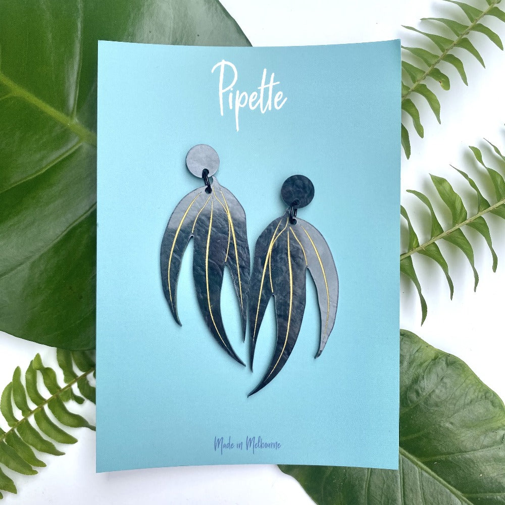 leaf earrings