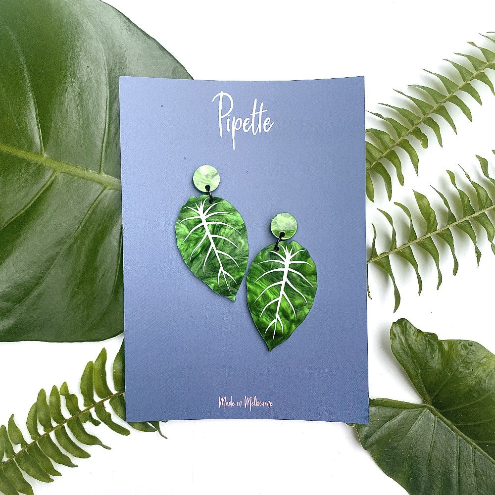 leaf earrings