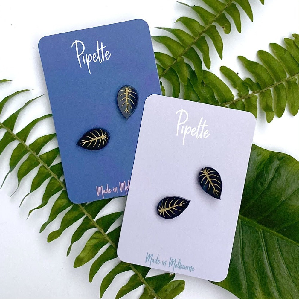 leaf earrings