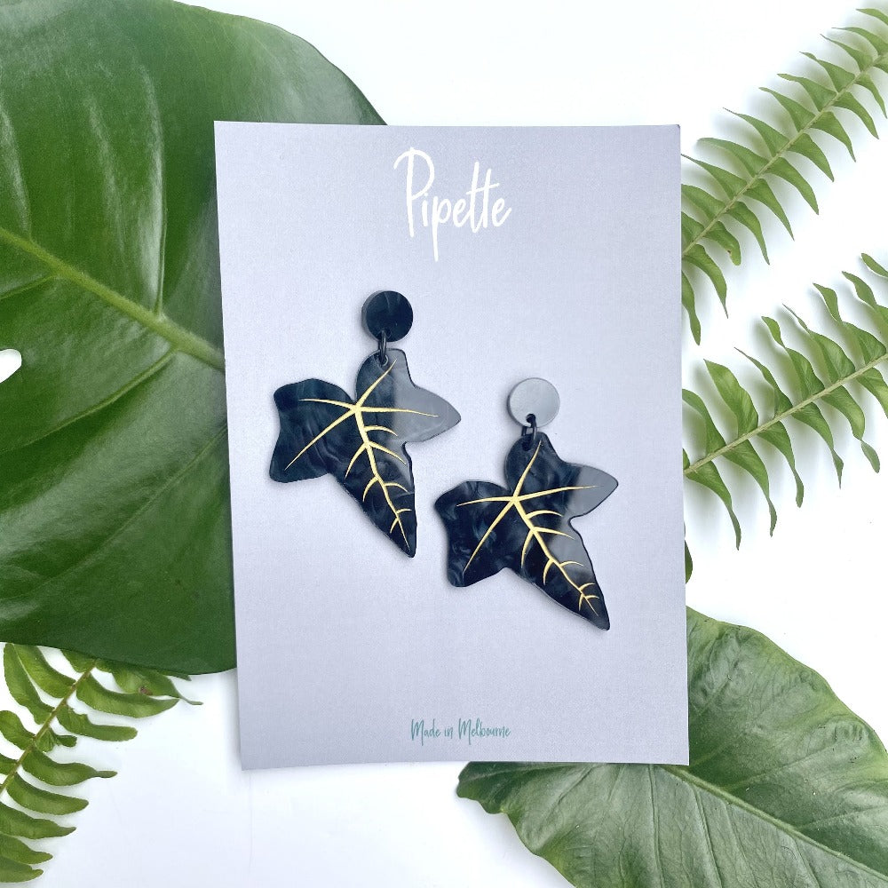 leaf earrings