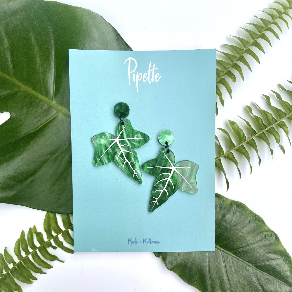 leaf earrings