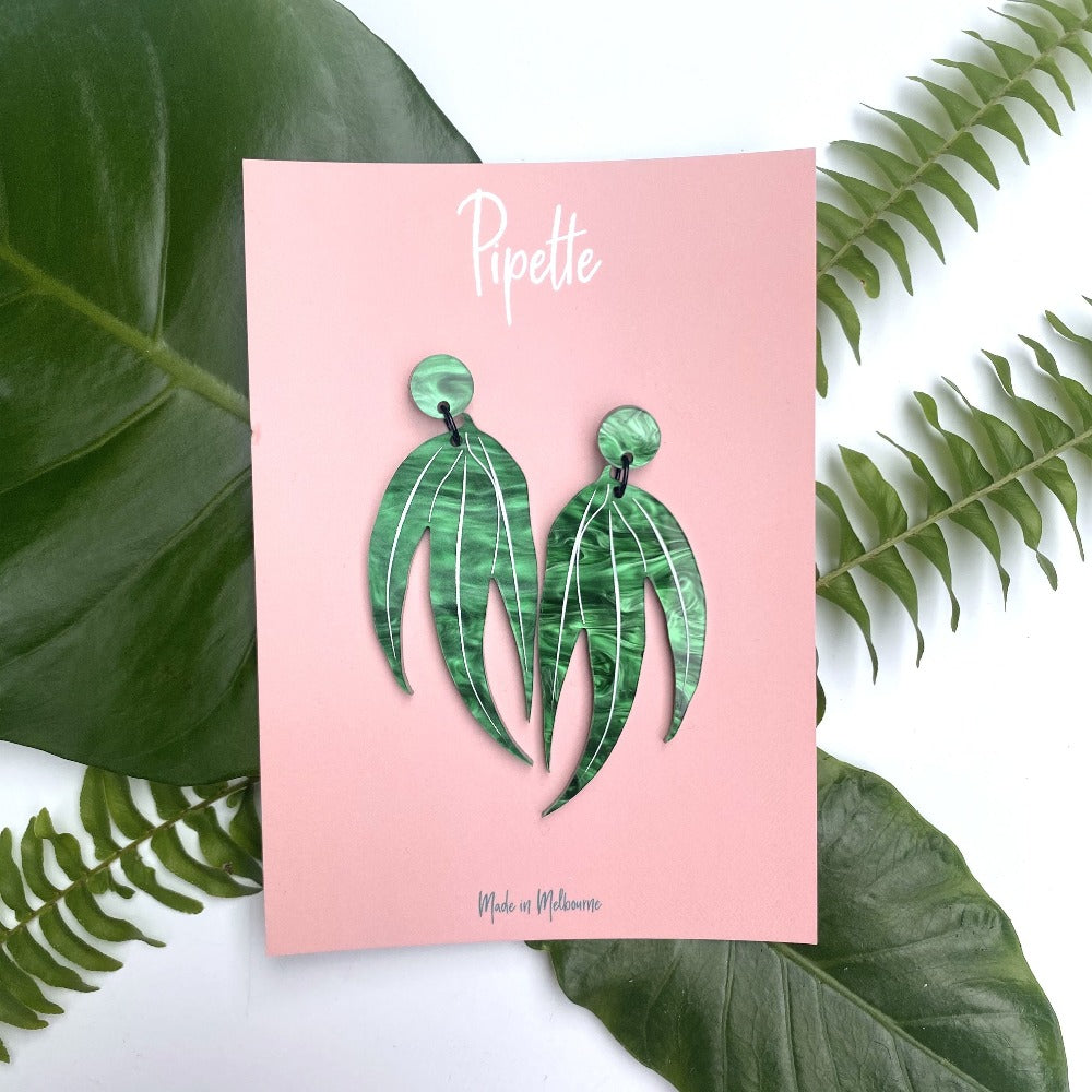 leaf earrings