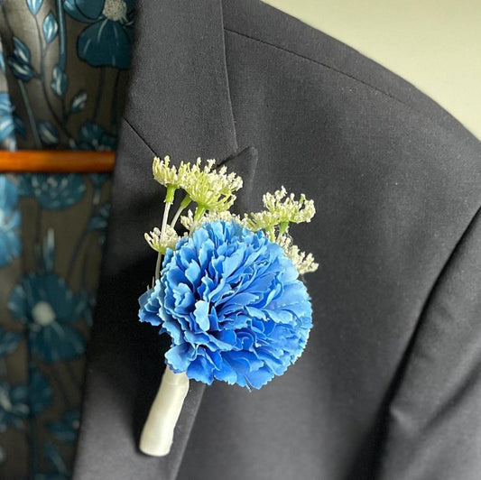 Blue Cornflower buttonhole