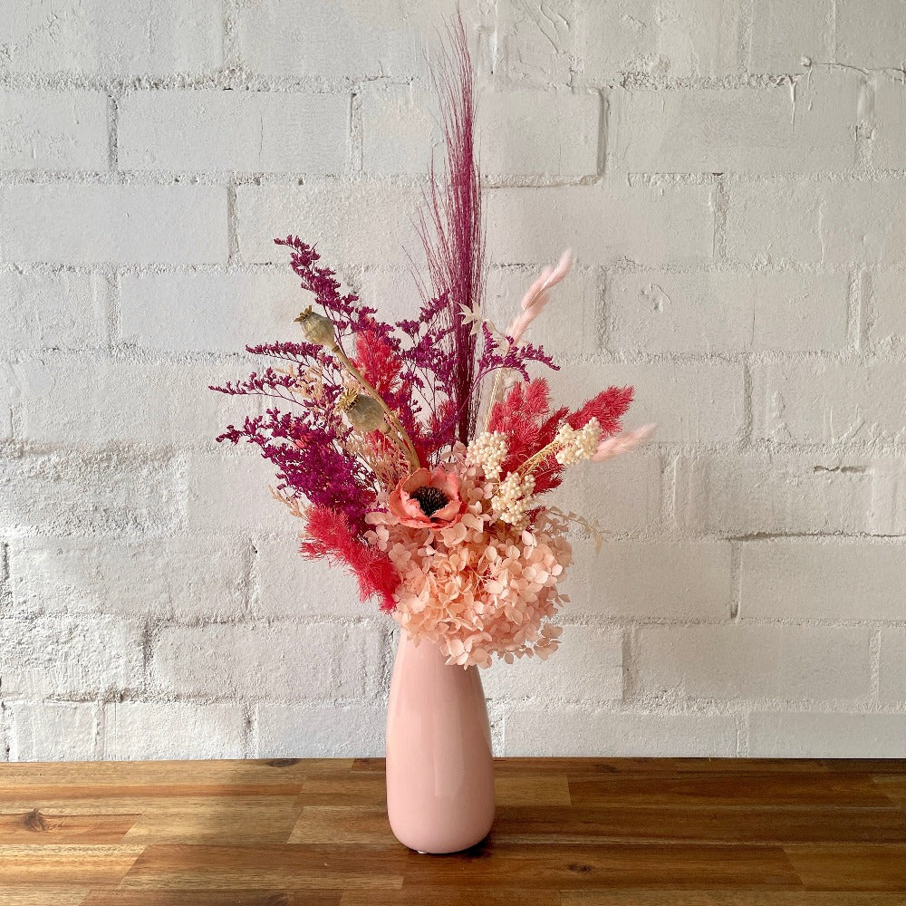 Pink Preserved Flower arrangement