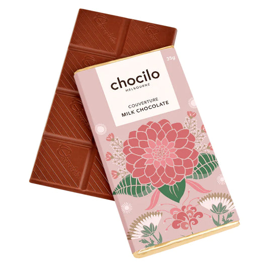 Floral Pattern - Milk chocolate block 35g