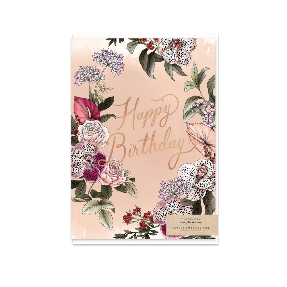 Orchid greeting card
