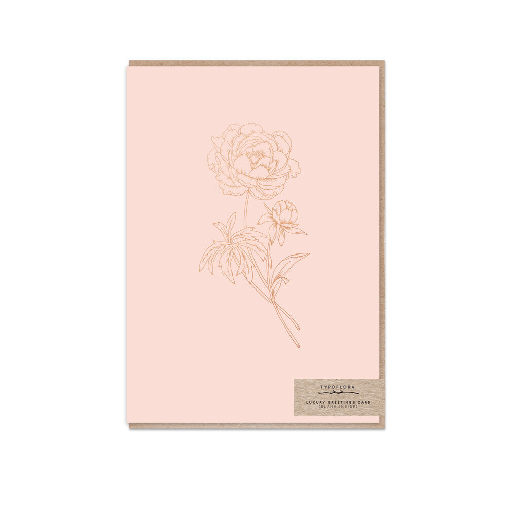 peony Greeting Card