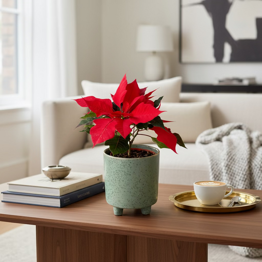 Potted Christmas Poinsettia Plant